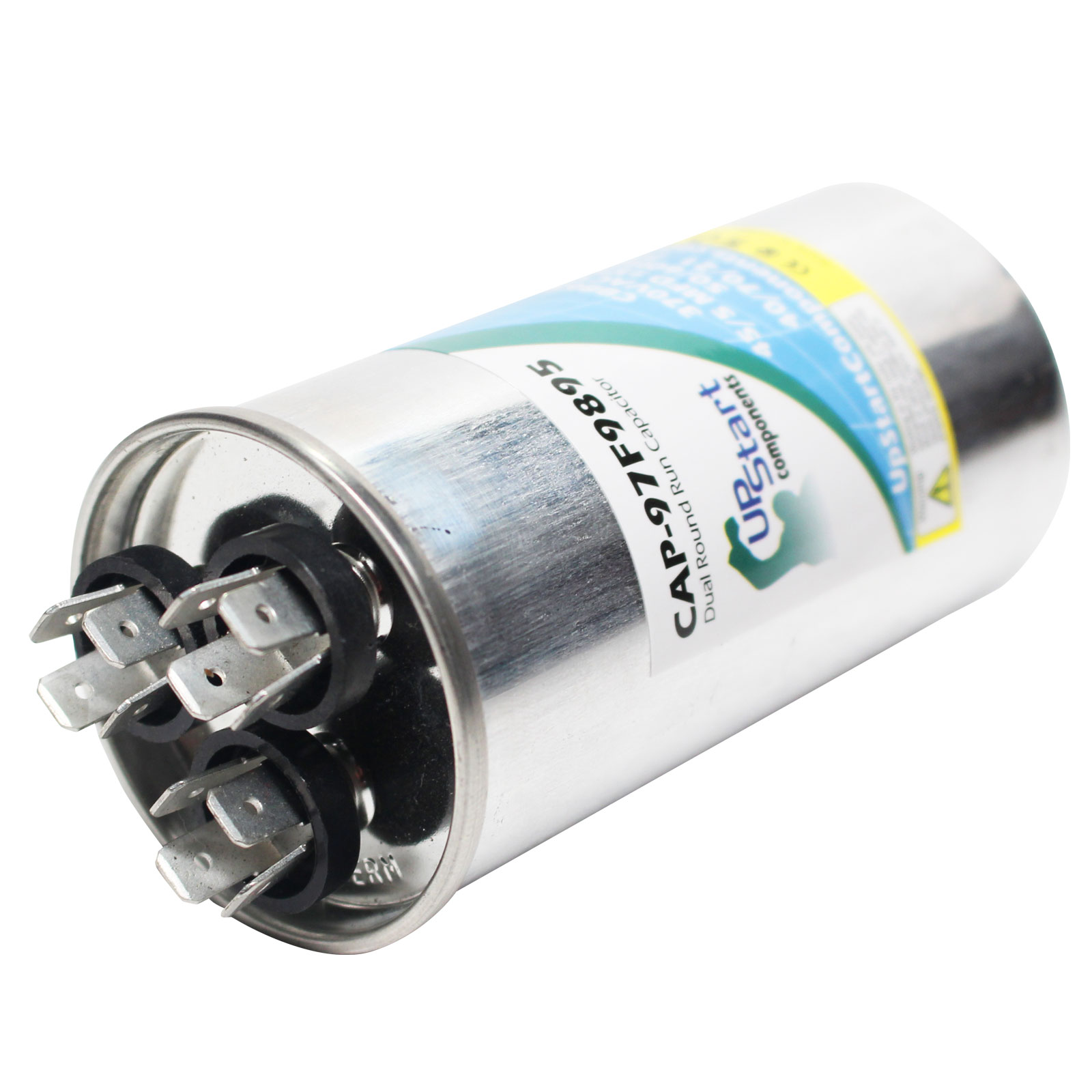 2x 45/5 MFD 370 Volt Dual Round Run Capacitor for Goodman