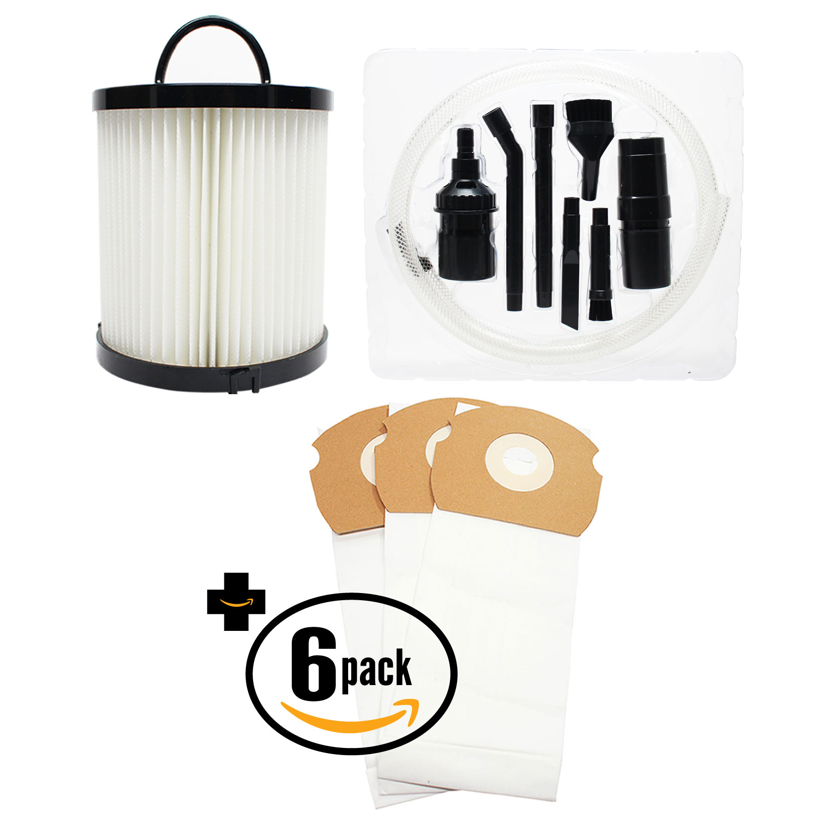 15 Replacement Eureka Airspeed AS1050 Vacuum Bags & 2 Dust Cup Filter