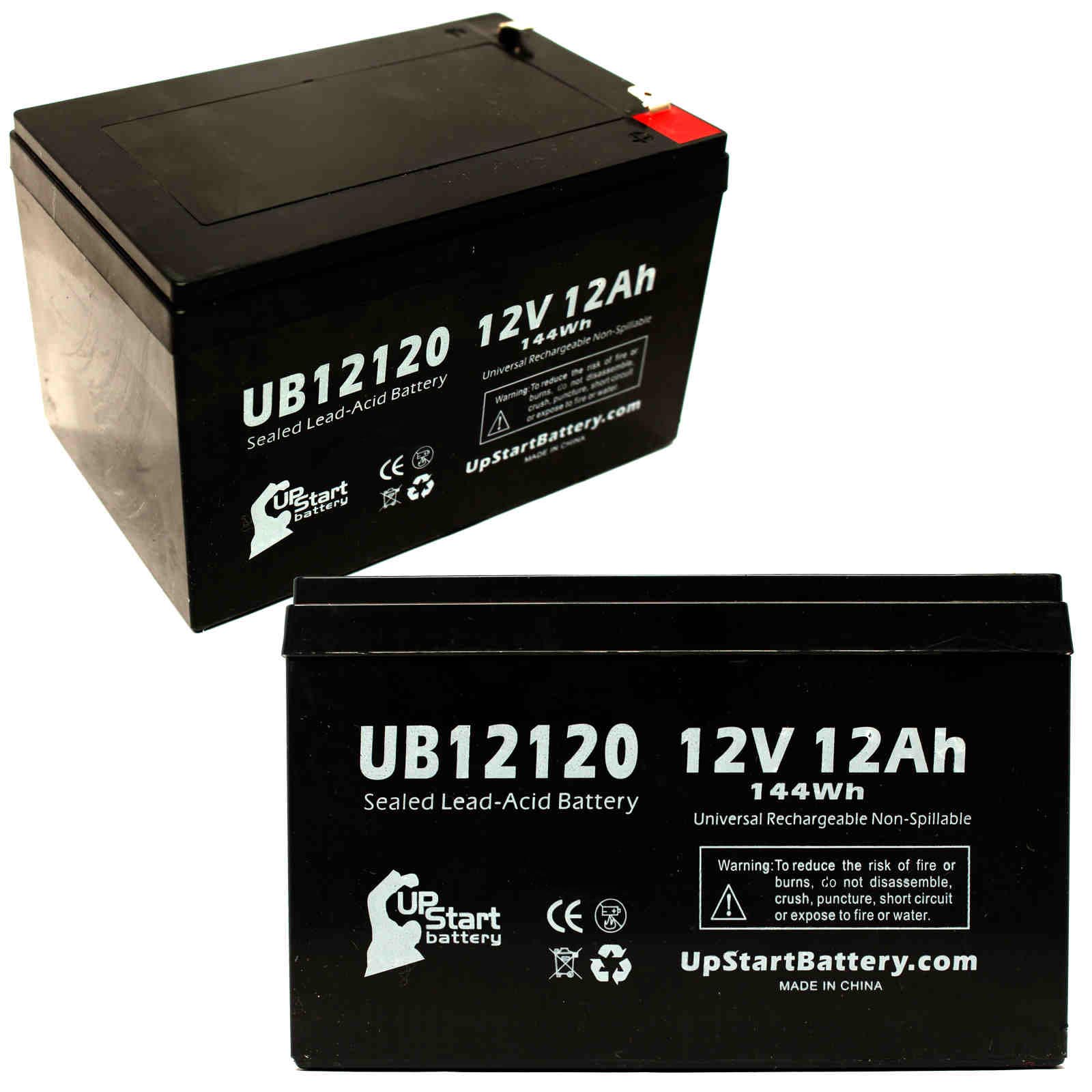 2-pack Apc 1000 650 Battery UB12120 12V 12Ah Sealed Lead Acid SLA