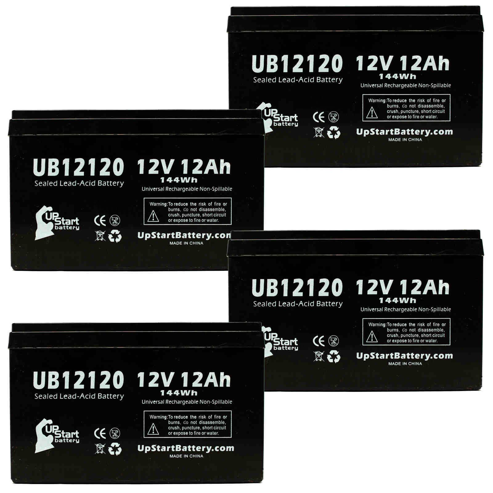 4-pack Razor mx500 MX650 Battery UB12120 12V 12Ah Sealed Lead Acid