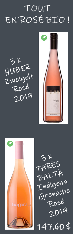 Tout en rosé bio. 