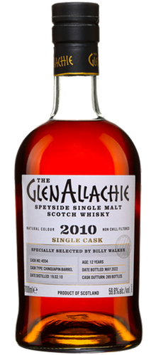 GlenAllachie Cask #4554 Chinquapin Virgin Barrel 12 ans Vallée de Spey Single Malt 2010 2010