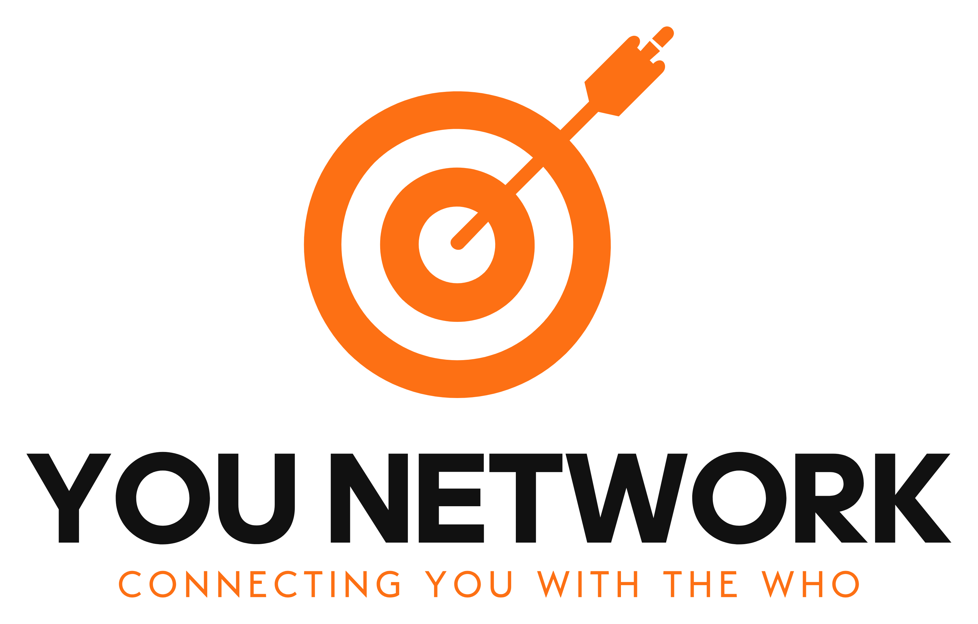Orange target with arrow; 