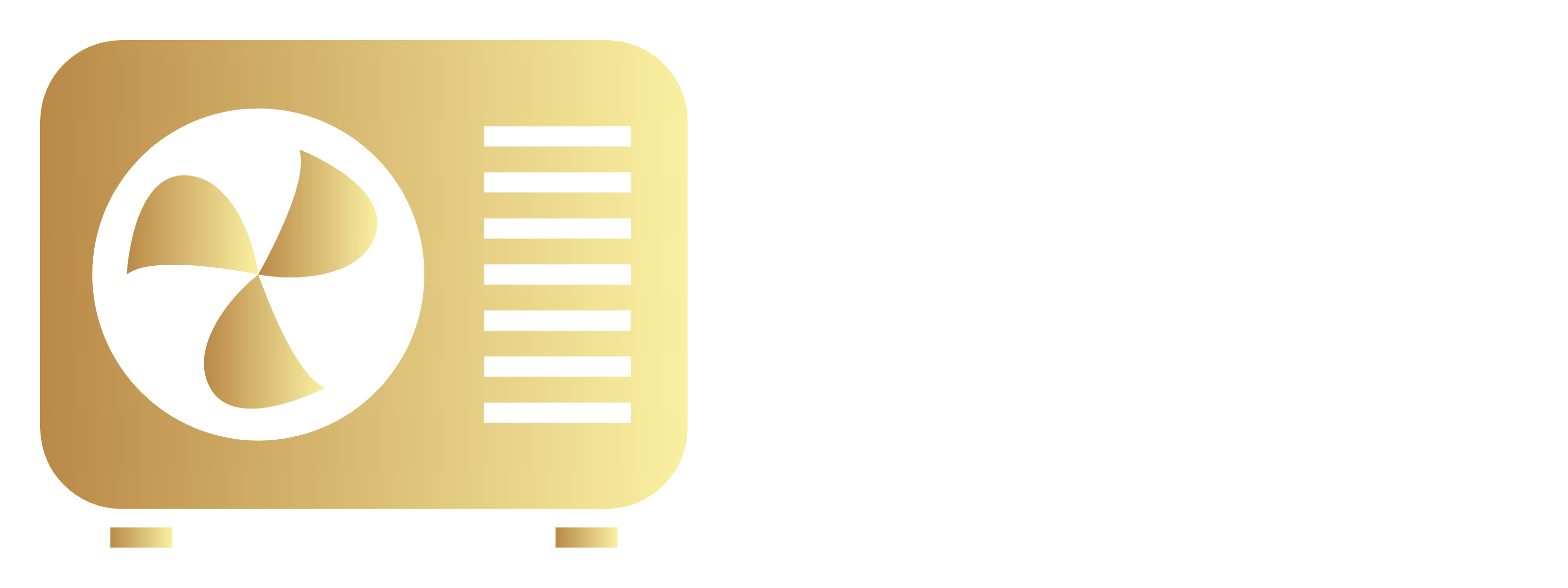 Golden air conditioning unit.