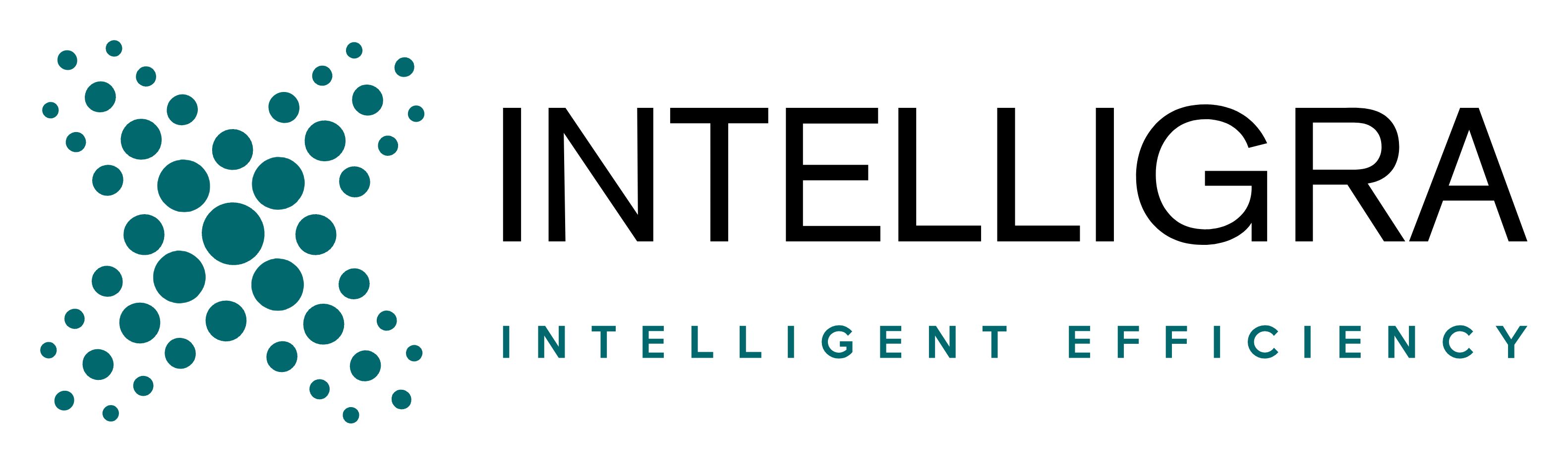 Logo of Intellligra: teal dots forming an
