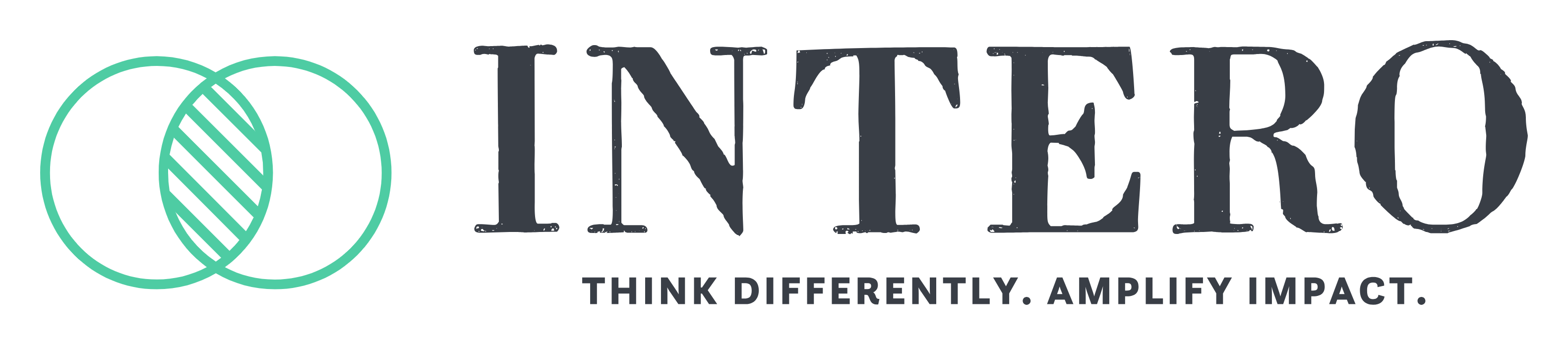 INTERO logo with overlapping green circles and the tagline: