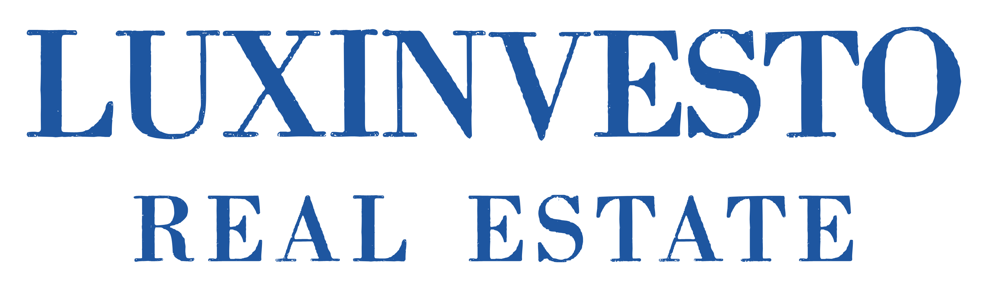 Luxinvesto real estate logo on a white background