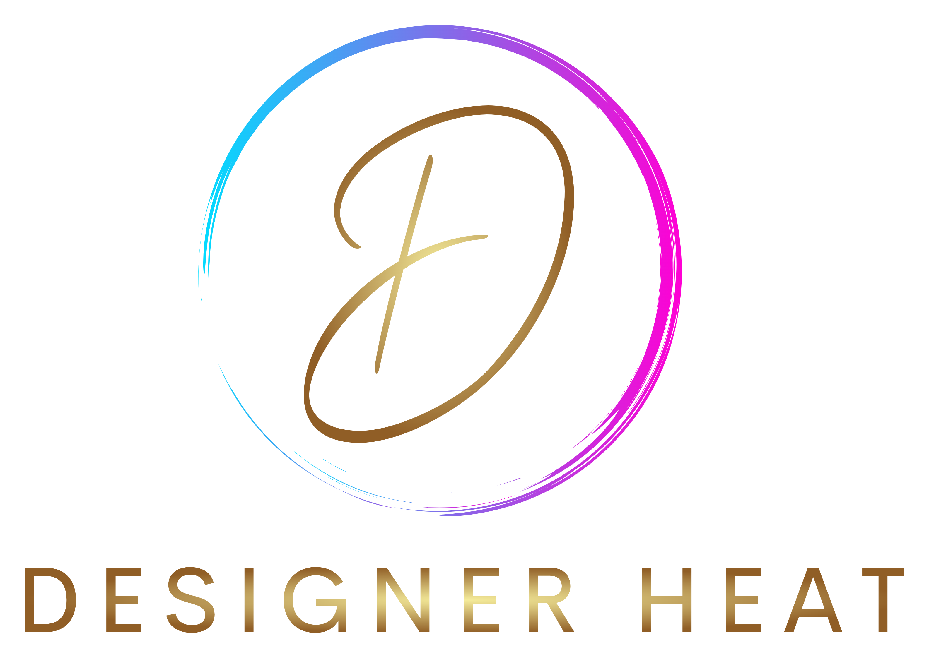 Logo for Designer Heat: Gold letter 