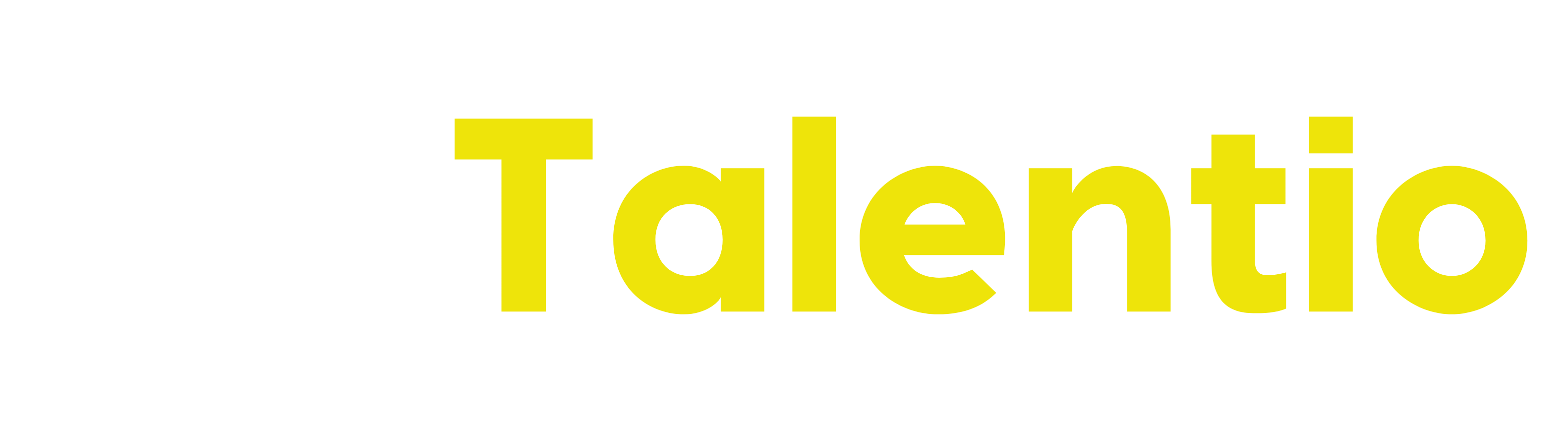 Logotipo de Talentio en amarillo.