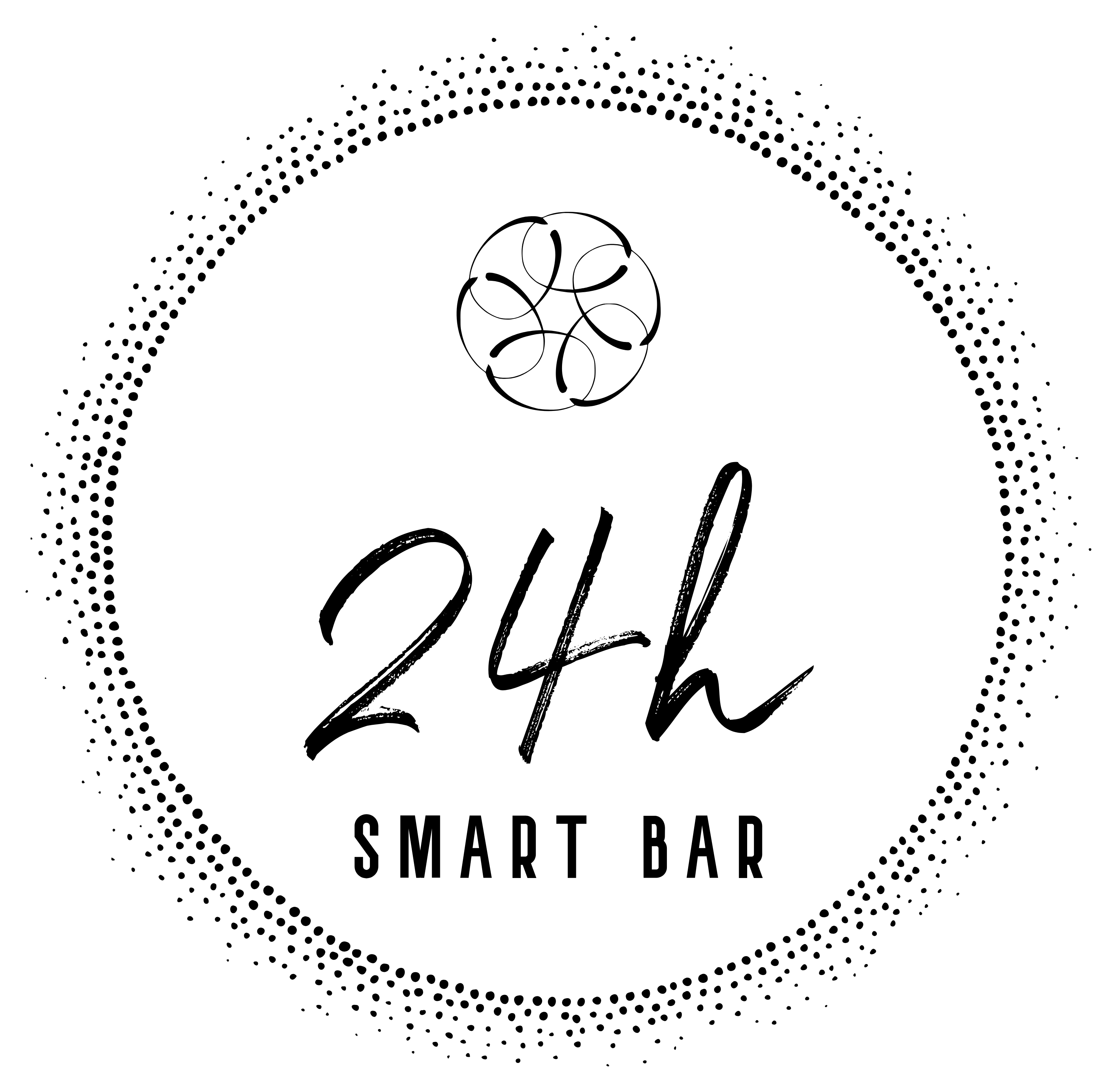Black and white logo: 