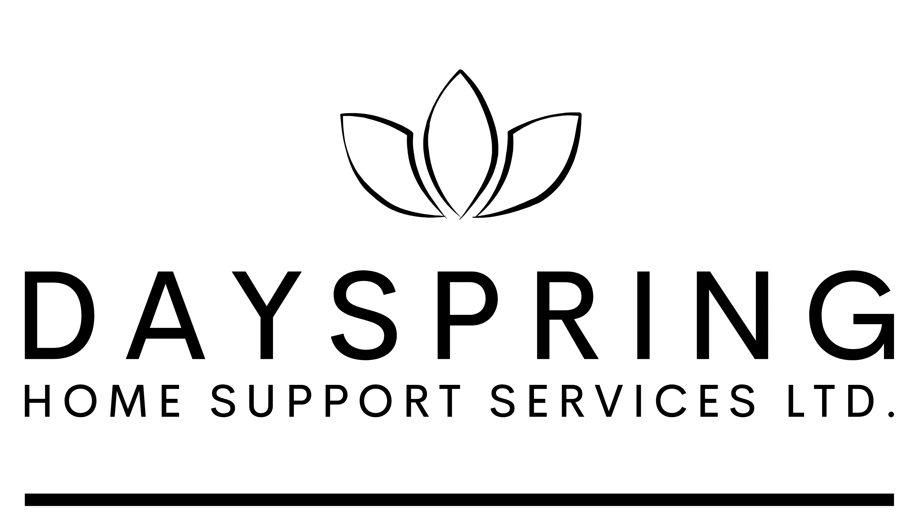 Logo for Dayspring Home Support Services LTD. with a flower icon above the company name.