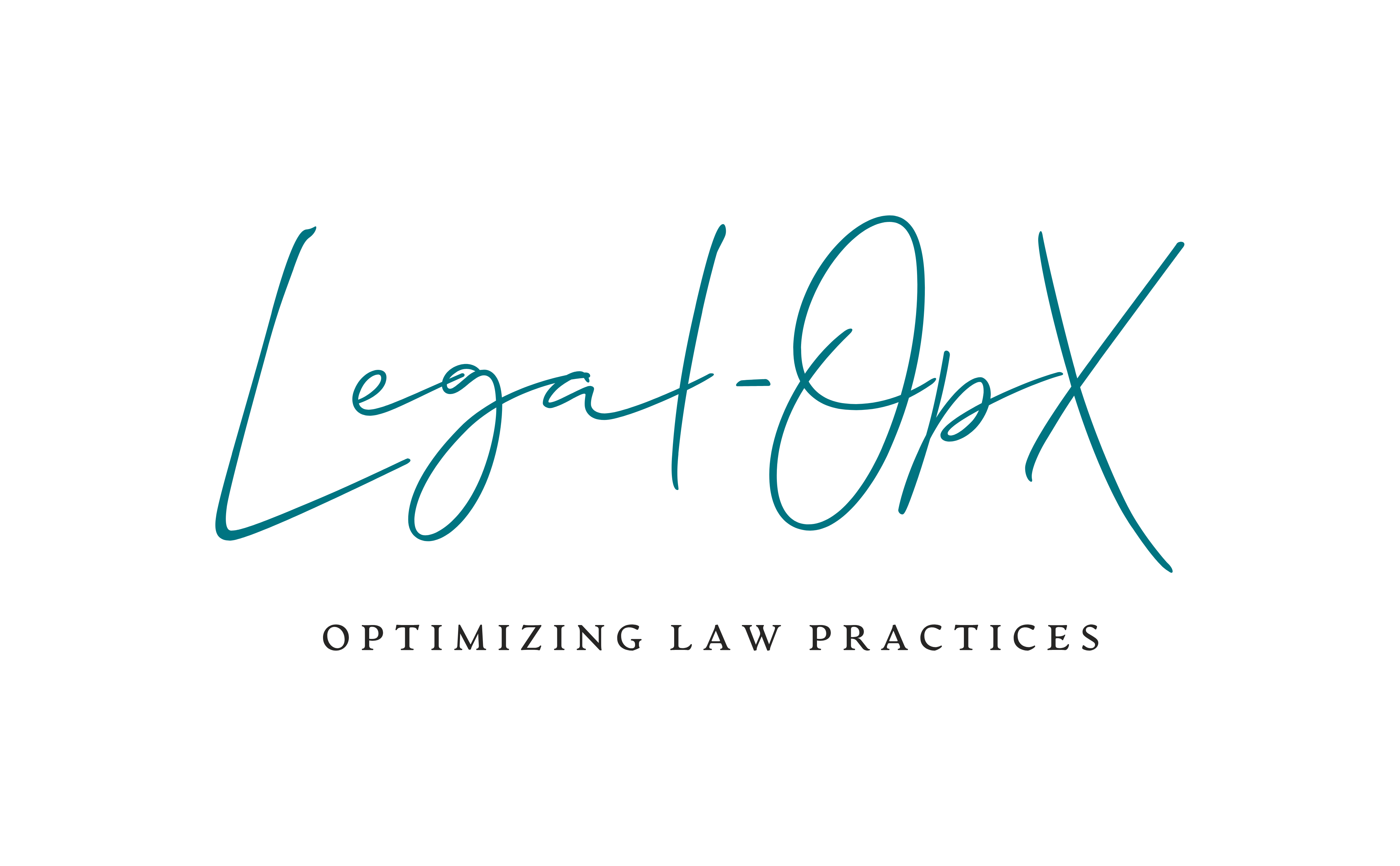 Teal Legal-OpX logo with the tagline