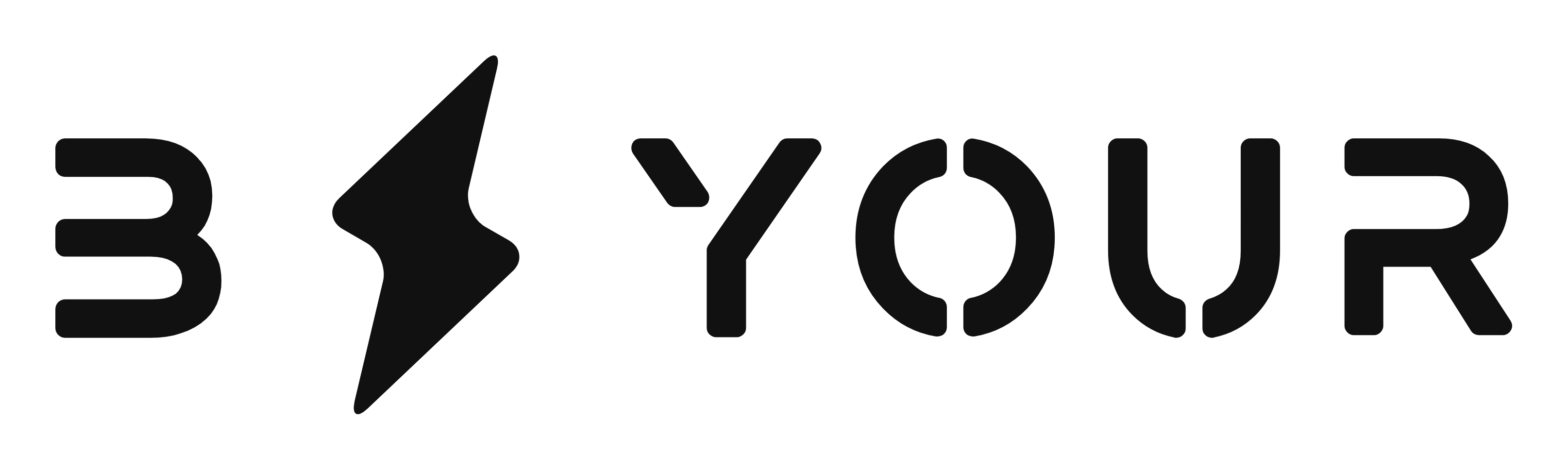 BYOUR website footer with contact info