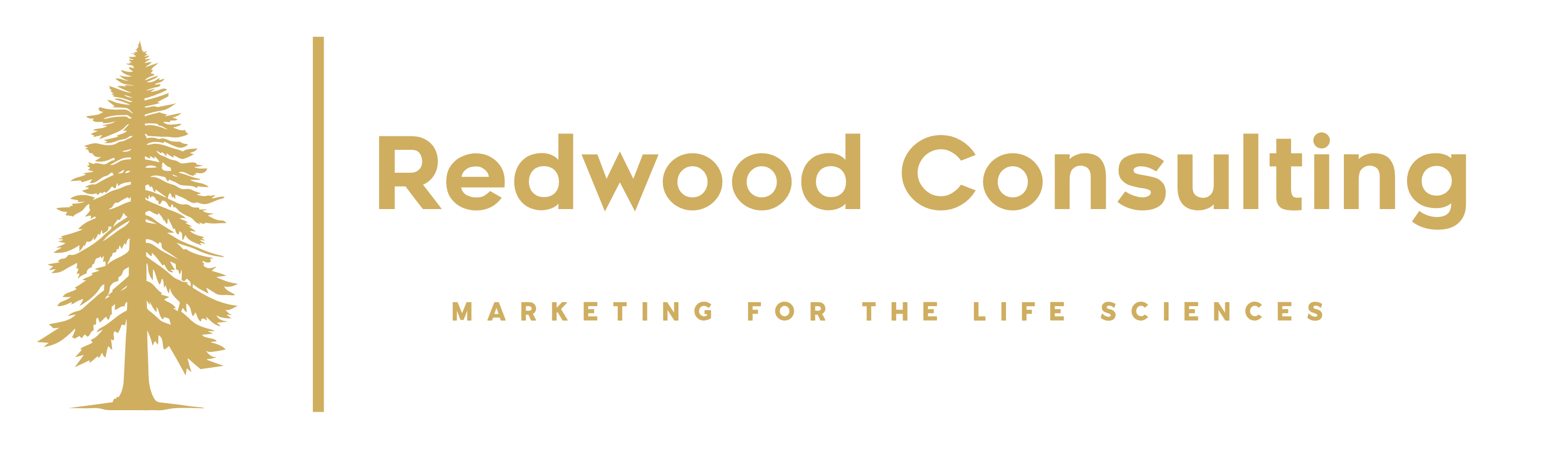 Gold-colored logo of a conifer tree next to the text 