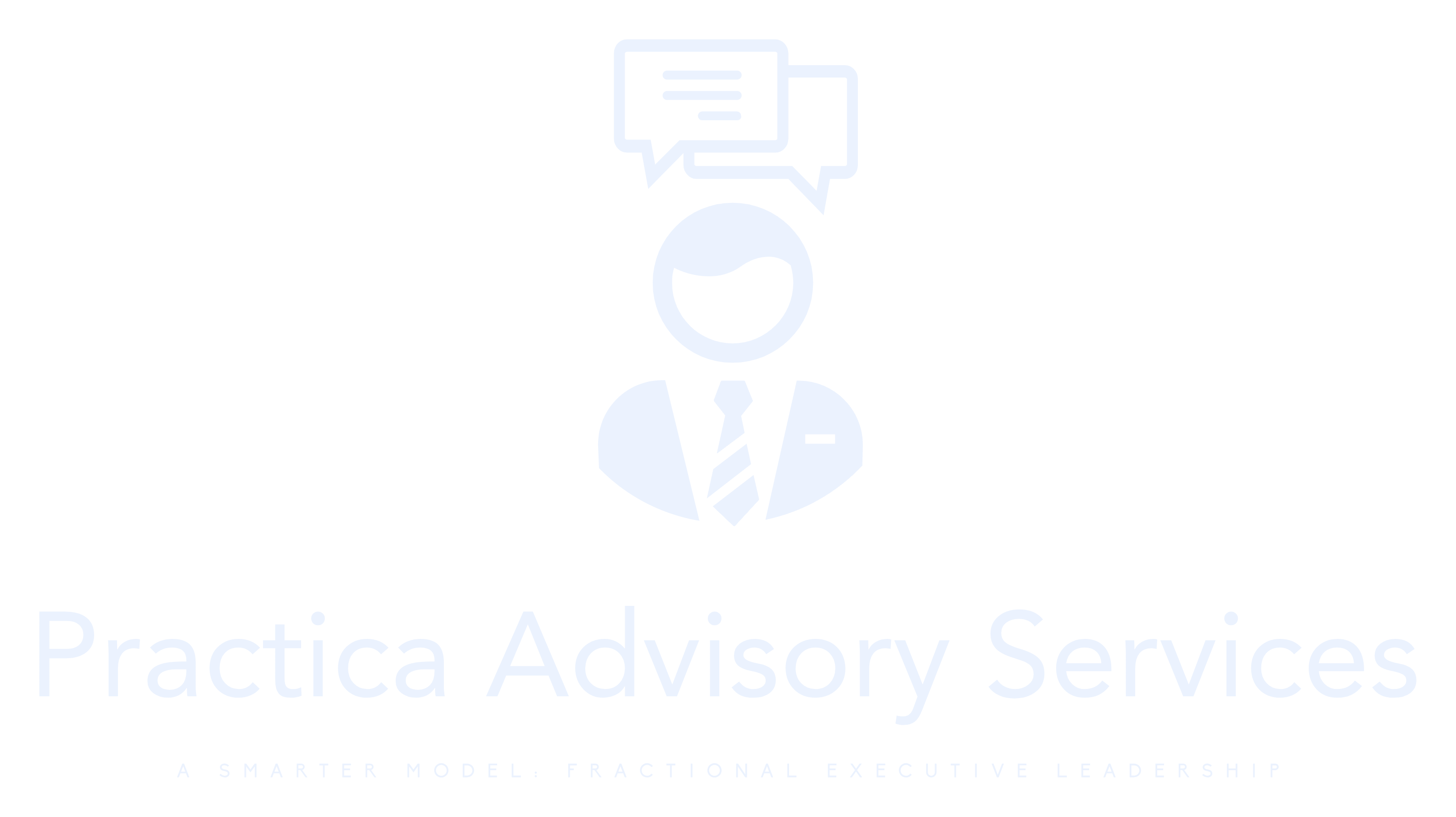 Person icon with speech bubbles above, 