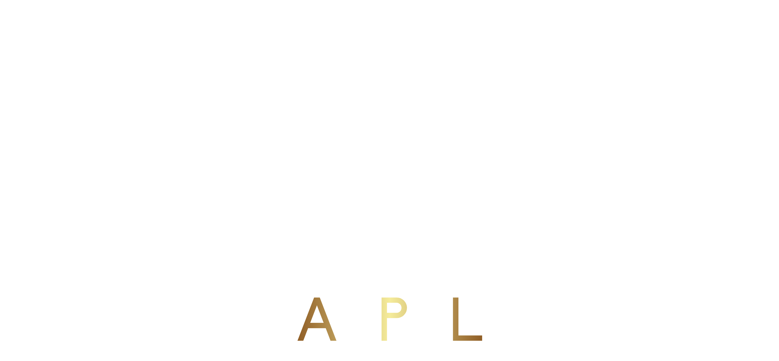 APL text logo in gold.