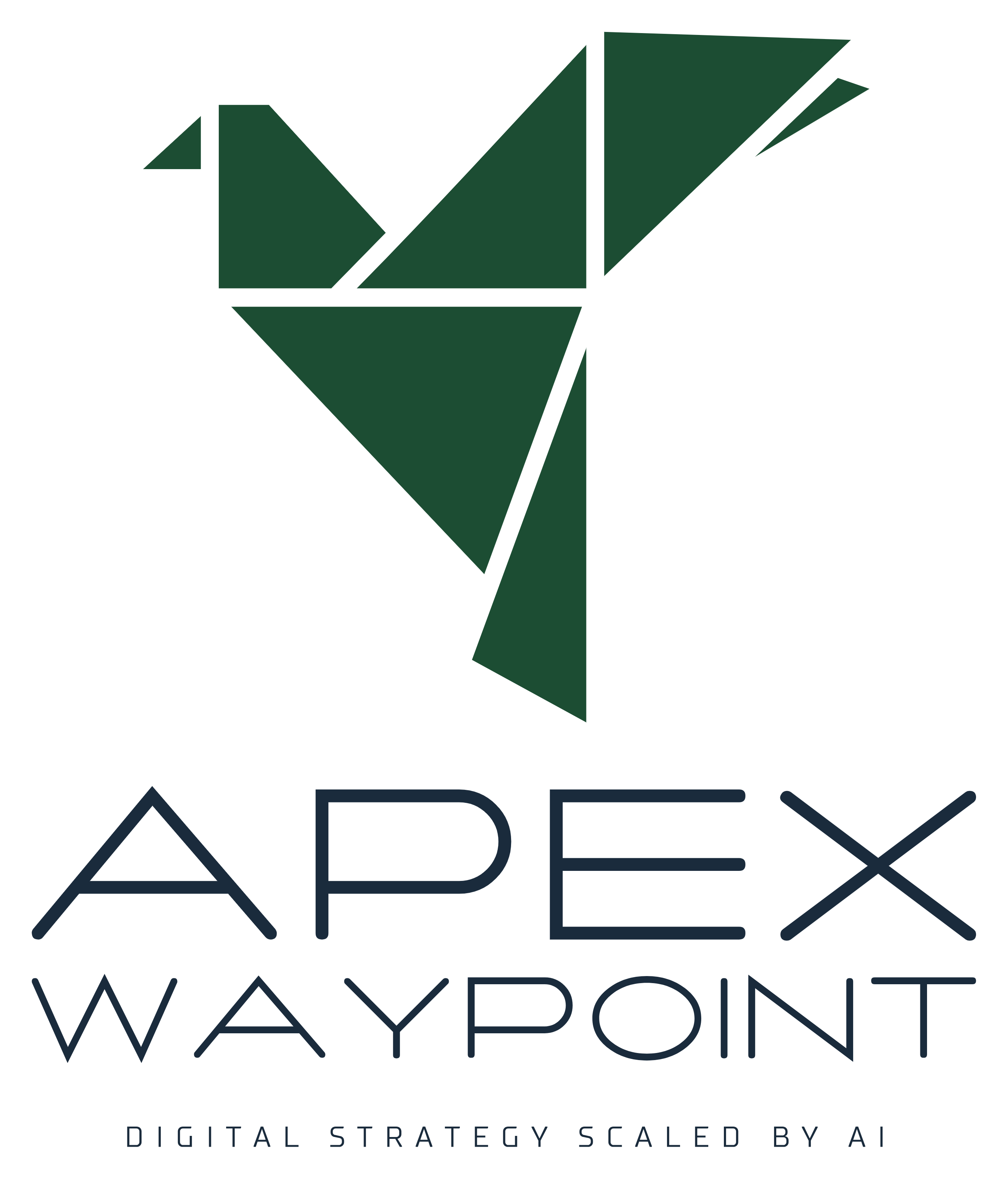 Apex Waypoint horizontal brand identity lockup optimized for light interfaces.