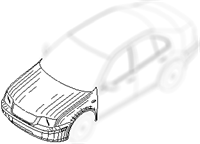 Titre : Example 34  Use of blurring to limit the design - Figure 1.2 - Description : Figure 1.2 shows a perspective view of a Car where the front part of the Car shows details of the design and the rest of the Car is blurred. The blurring is used to limit the design to the front part of the Car.  