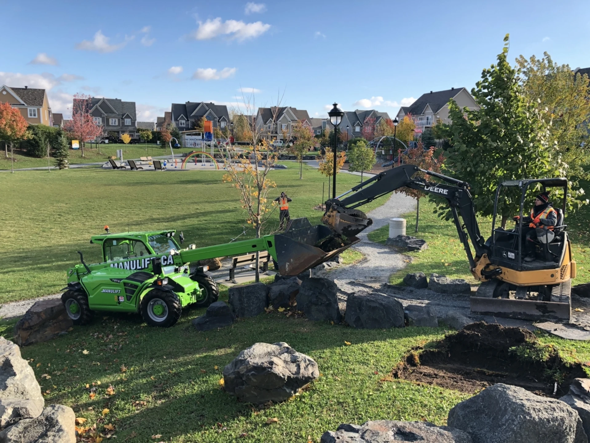 P27 6 Landscaping Bucket Handling Rocks