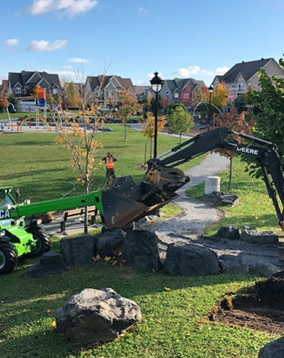 P27 6 Landscaping Bucket Handling Rocks