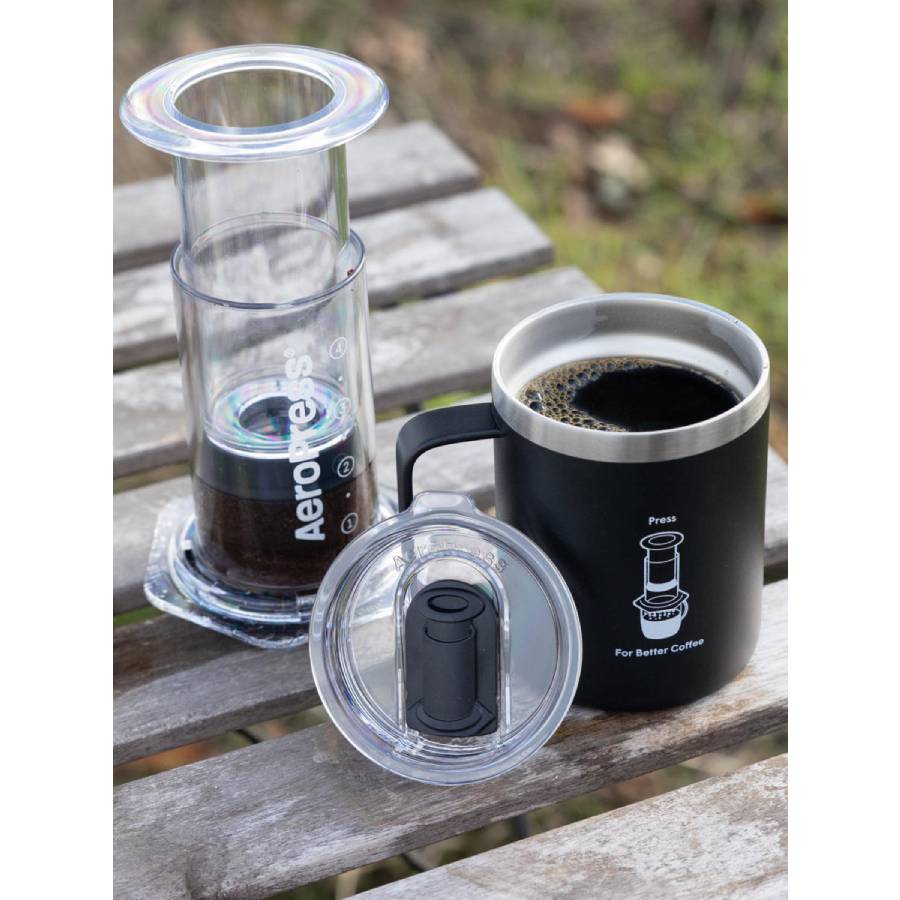 Additional view 2 of Mug de voyage pour café - Noir - 355 ml / 12 oz