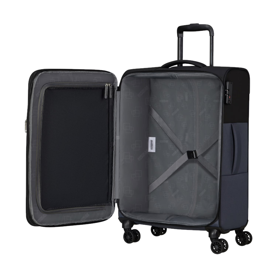 Additional view 2 of Daring Dash Softside Medium Spinner Exp. - Black/Gray