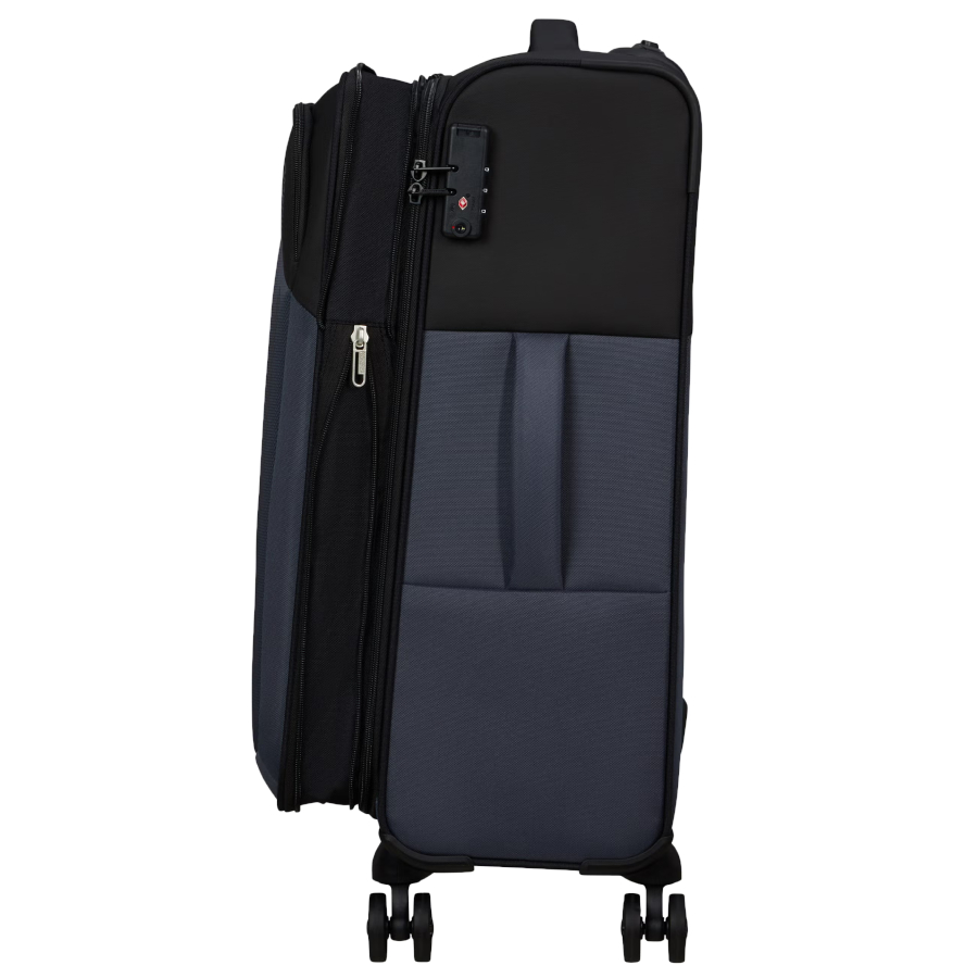 Additional view 1 of Daring Dash Softside Medium Spinner Exp. - Black/Gray