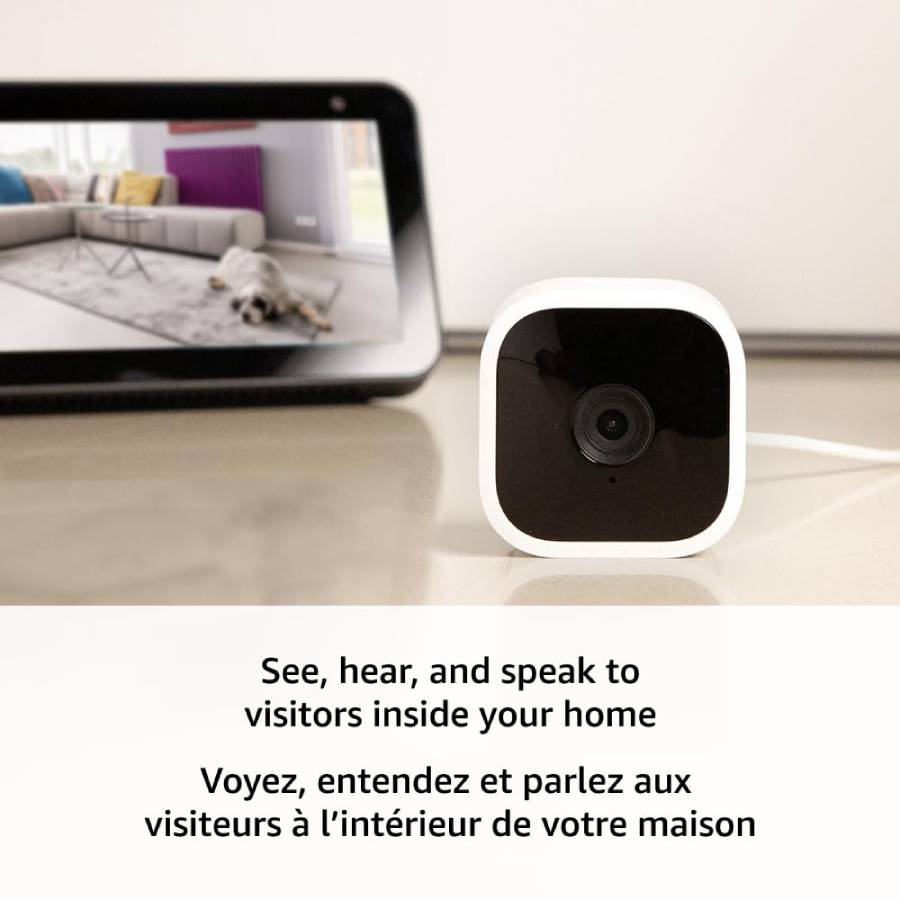 Additional view 1 of Caméra de sécurité intelligente compacte intérieure Blink Mini - 1 caméra - Blanc
