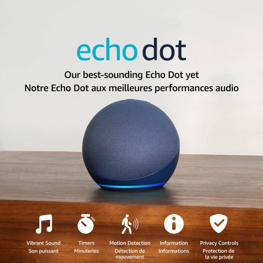 Additional view 1 of Echo Dot Haut-parleur intelligent (5e génération) - Bleu Océan