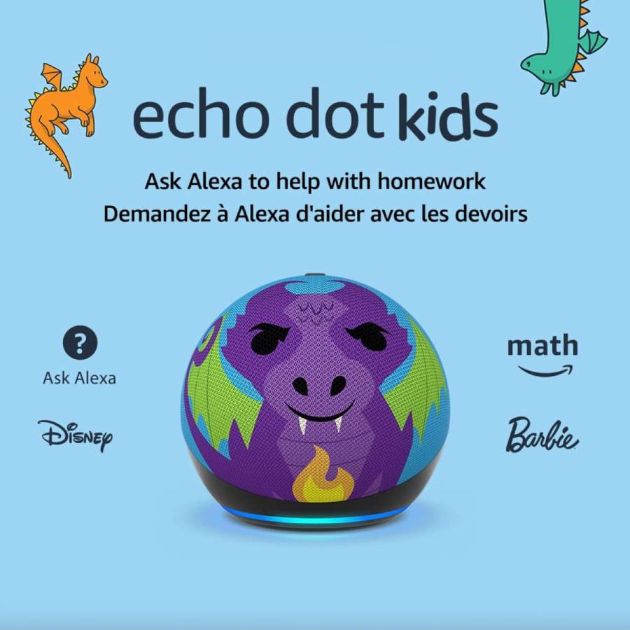 Additional view 2 of Haut-parleur intelligent Echo Dot Kids (5e génération) - Dragon