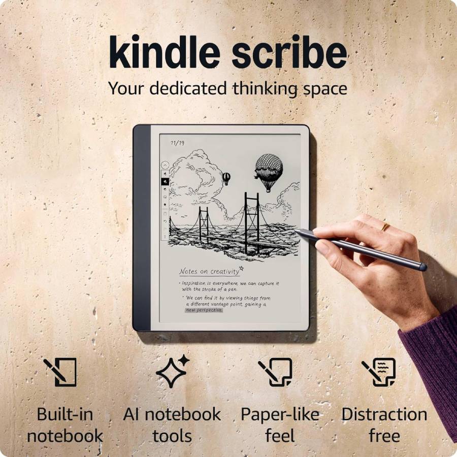 Additional view 2 of Kindle Scribe Bloc‑notes numérique avec stylet Premium (1re génération) - 64 Go - Tungsten