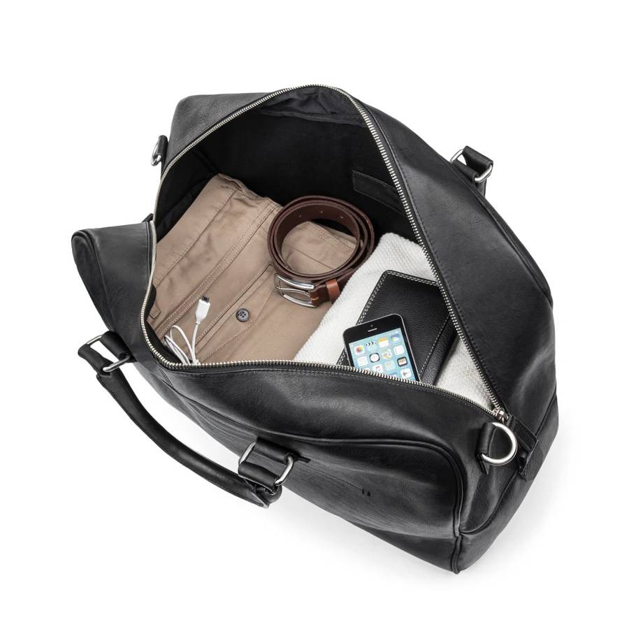 Additional view 1 of Colombia Leather Duffle Bag - Black
