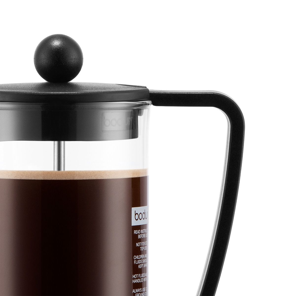 Additional view 3 of Cafetière Brazil French Press 0.35 l, 12 oz  - Noir
