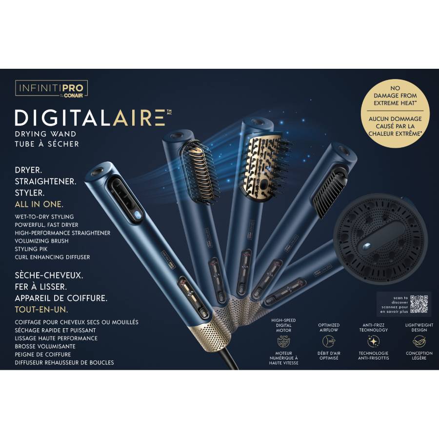 Additional view 2 of Infiniti Pro Digital Aire Drying Wand - Blue