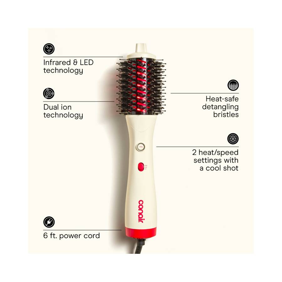 Additional view 1 of InfinitiPRO by Conair LED Infrared Hot Air Brush - Cream