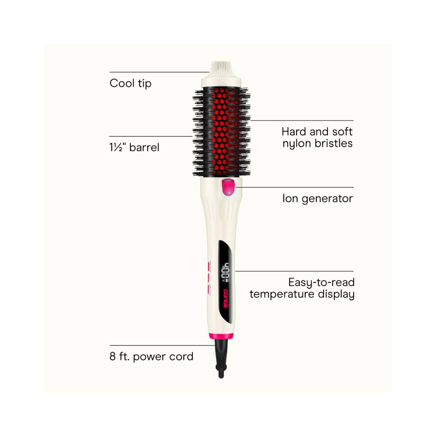 Additional view 2 of InfinitiPRO by Conair Infrared Thermal Round Brush - White