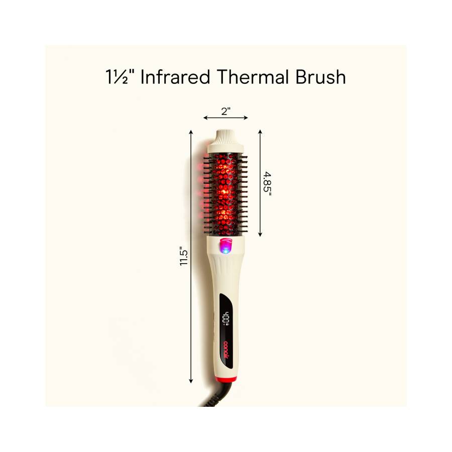 Additional view 1 of InfinitiPRO by Conair Infrared Thermal Round Brush - White
