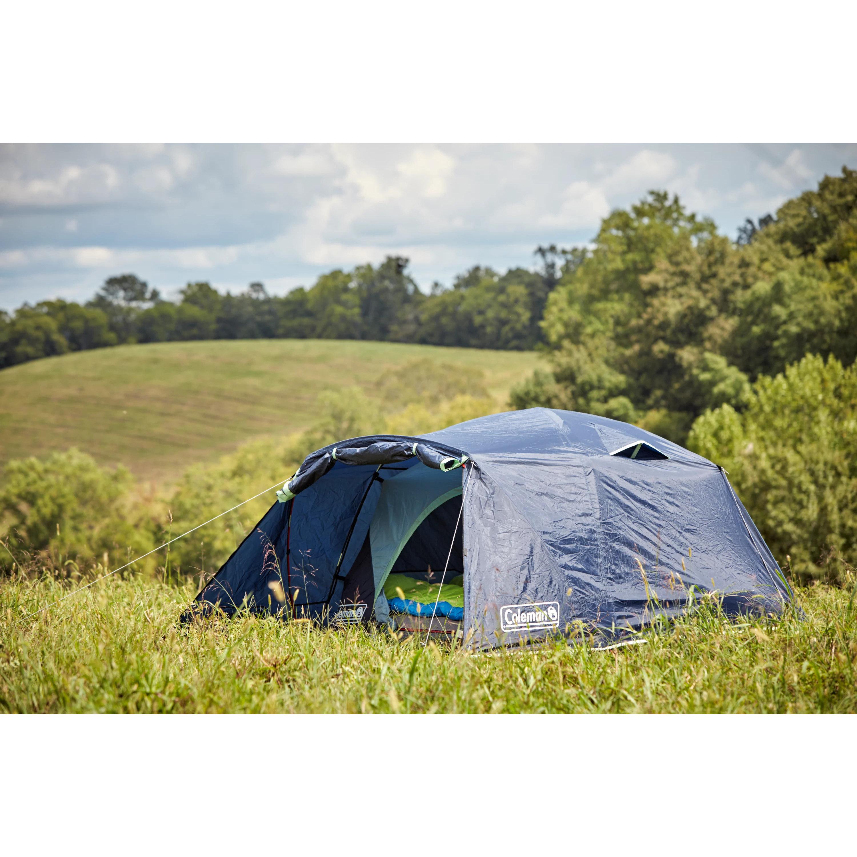 Additional view 2 of Tente de camping 4 personnes avec vestibule à double toit Skydome - Nuits bleues