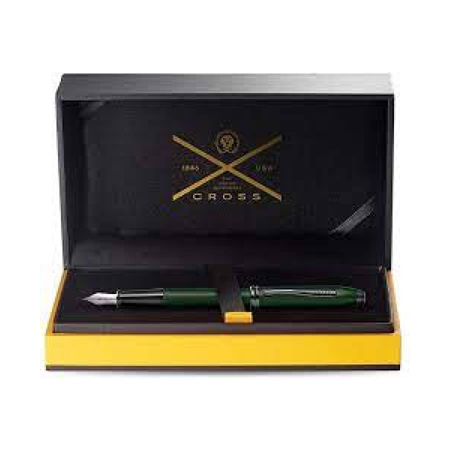 Additional view 2 of Stylo à plume Cross Townsend - Micro-cannelé vert PVD