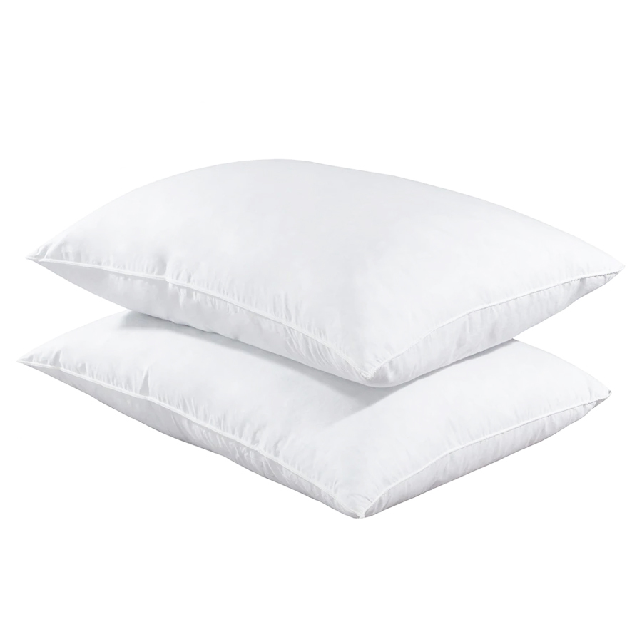 Additional view 3 of Brome White Duck Down Duvet with Brome White Duck Down Pillows and Waffle Weave Duvet Cover and Pillow Sham Set - Queen