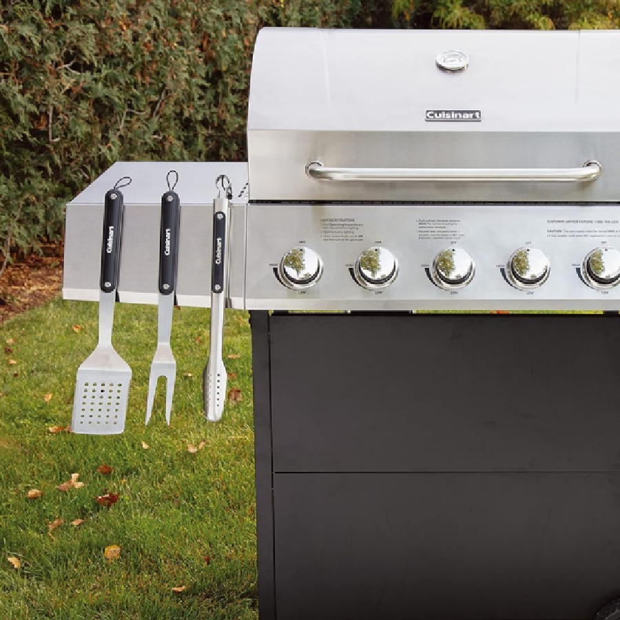 Additional view 1 of Ensemble d'ustensiles de barbecue magnétiques - 3 pièces