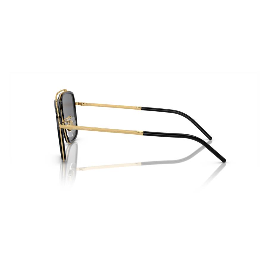 Additional view 2 of Lunettes de soleil carrées - Hommes - Doré/Noir
