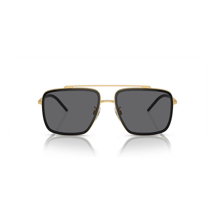 Additional view 1 of Lunettes de soleil carrées - Hommes - Doré/Noir