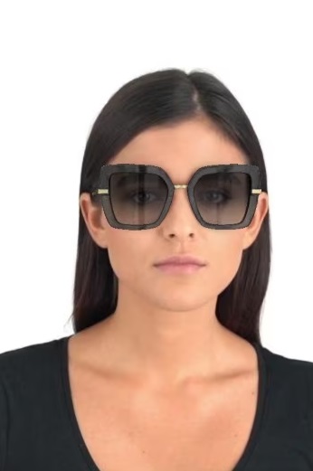 Additional view 1 of Lunettes de soleil carrées - Femmes - Noir