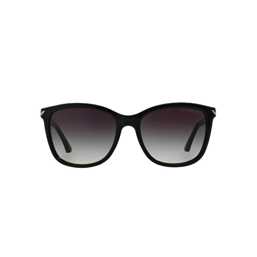 Additional view 1 of Lunettes de soleil carrées - Femmes - Noir brillant