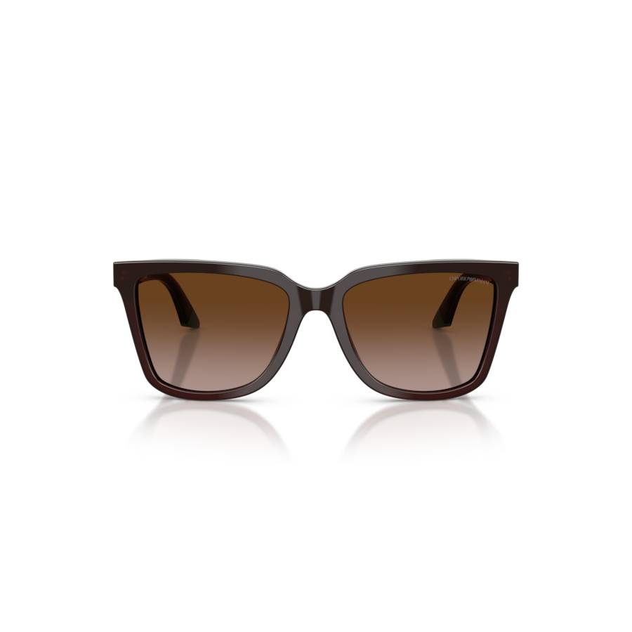 Additional view 1 of Lunettes de soleil irrégulières - Femmes - Marron transparent/Bleu canard