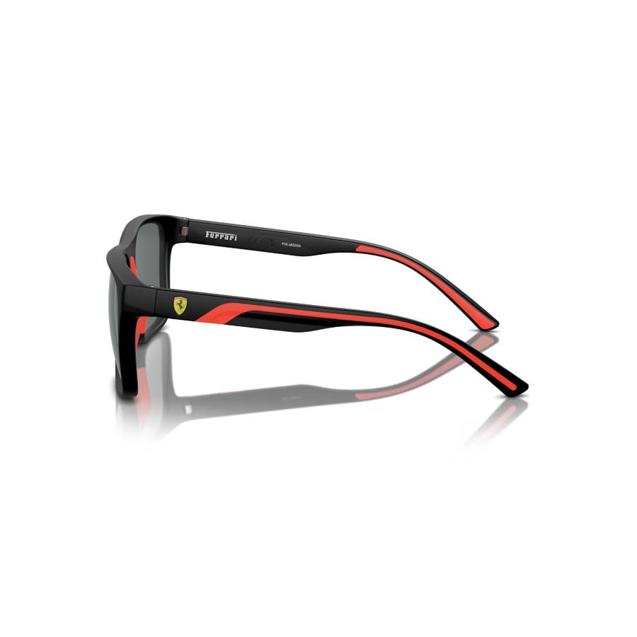 Additional view 1 of Lunettes de Soleil carrées - Hommes - Noir mat