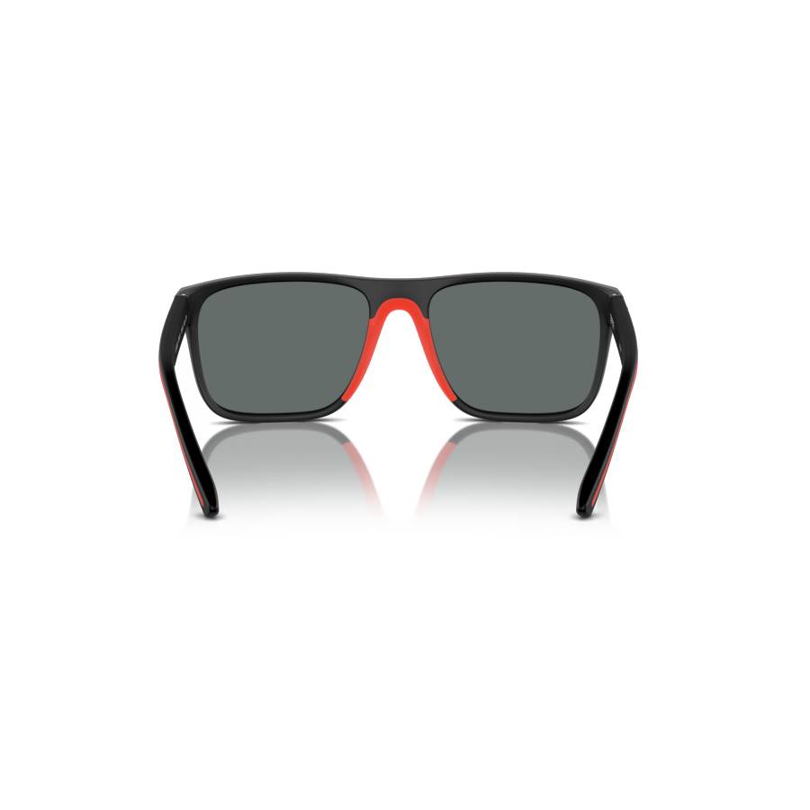 Additional view 2 of Lunettes de Soleil carrées - Hommes - Noir mat
