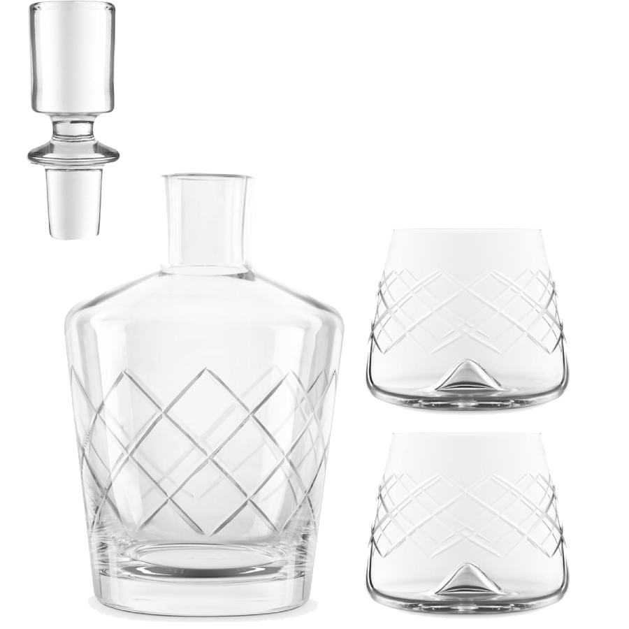 Additional view 1 of Ensemble de carafe en cristal sans plomb - 4 pièces