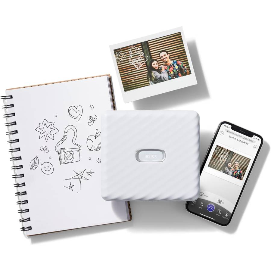 Additional view 1 of Imprimante pour smartphone Instax Link Wide - Blanc Cendré
